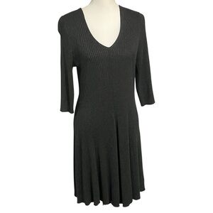 Lane Bryant sz 14/16 Dark Grey Sweater A-Line Dress